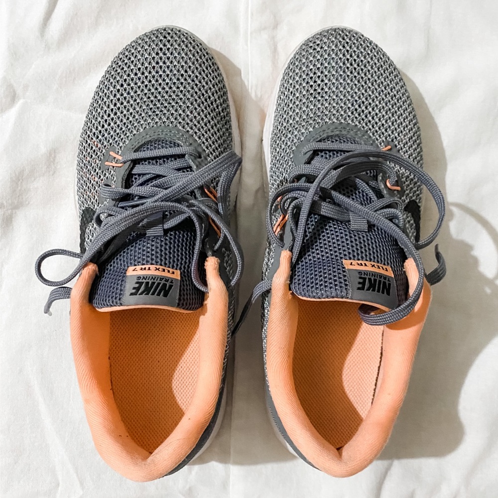 Gray and Orange Nike’s